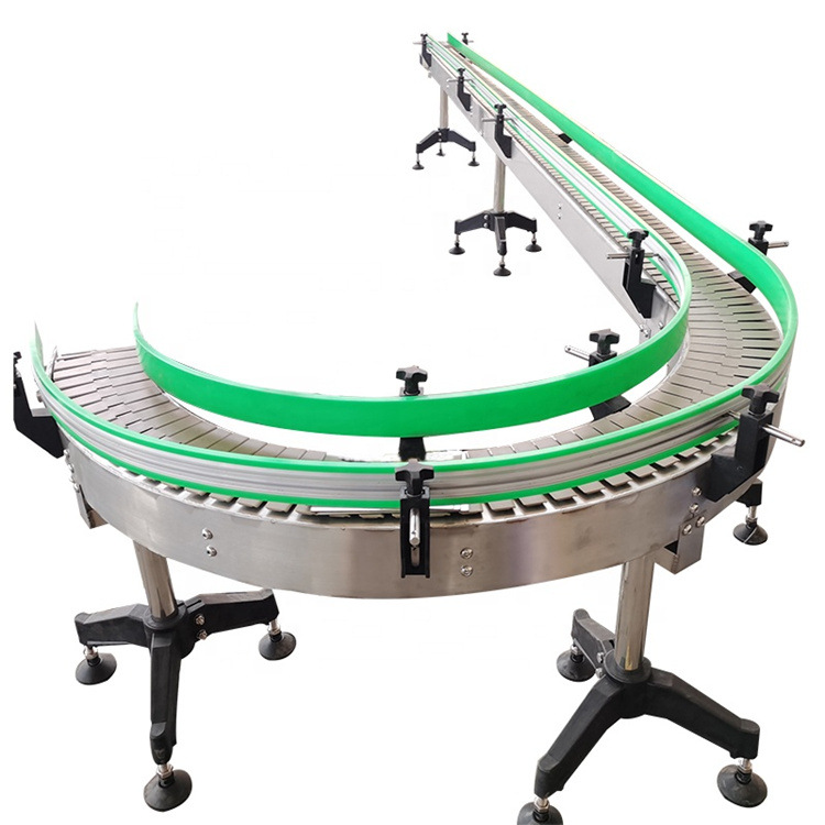 Dây Chuyền Băng Tải Xích Nhựa Chạy Cong